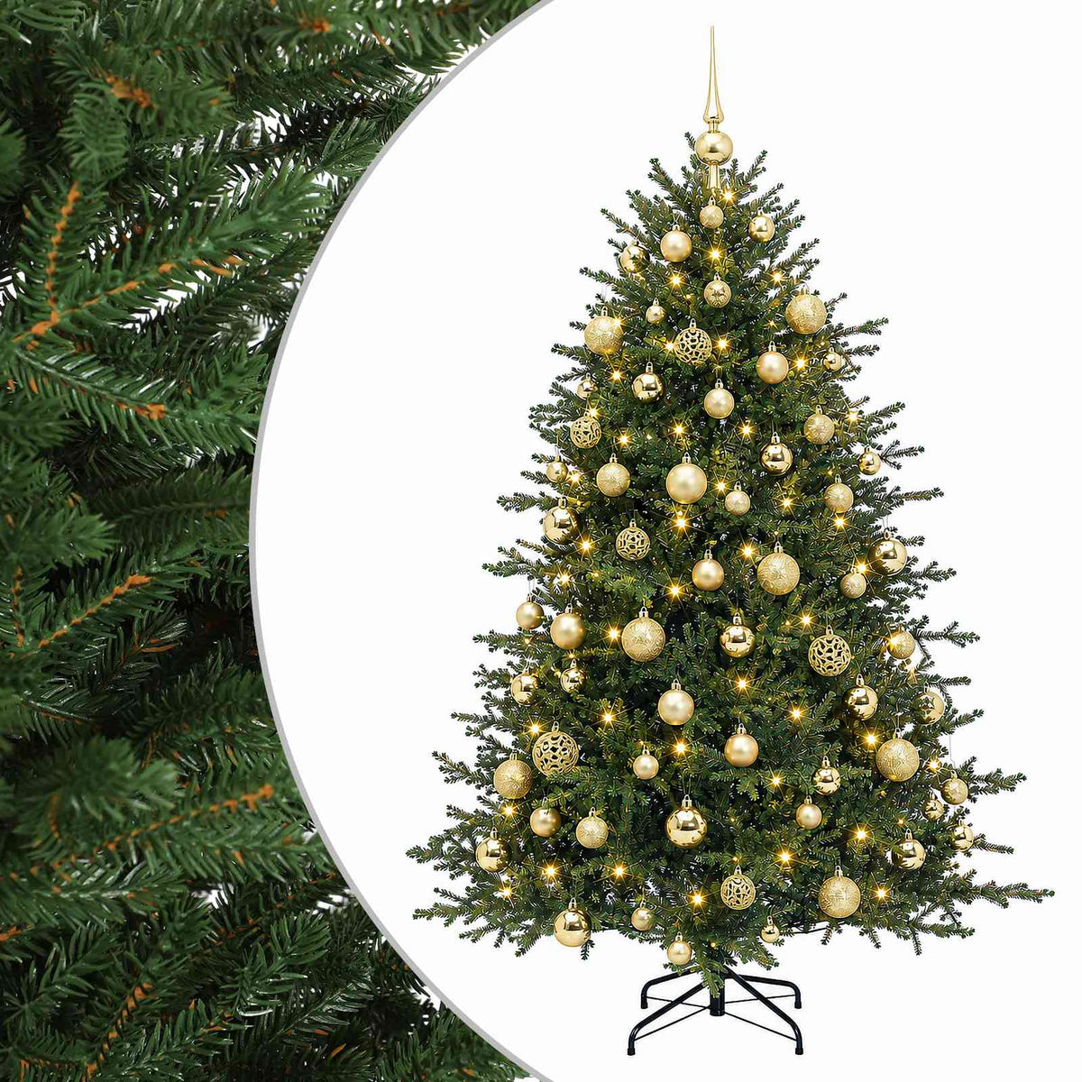Artificial Christmas Tree with Bauble 180 cm 300 LEDs