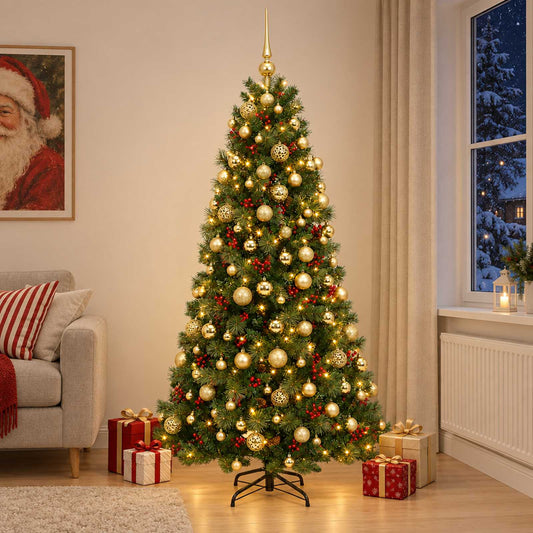 Artificial Christmas Tree with Bauble 180 cm 300 LEDs