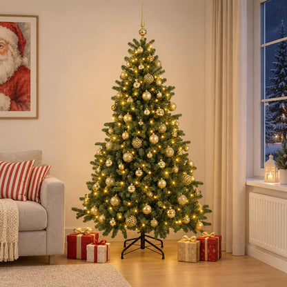 Artificial Christmas Tree with Bauble 240 cm 300 LEDs