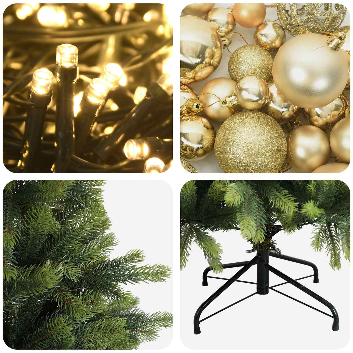 Artificial Christmas Tree with Bauble 240 cm 300 LEDs