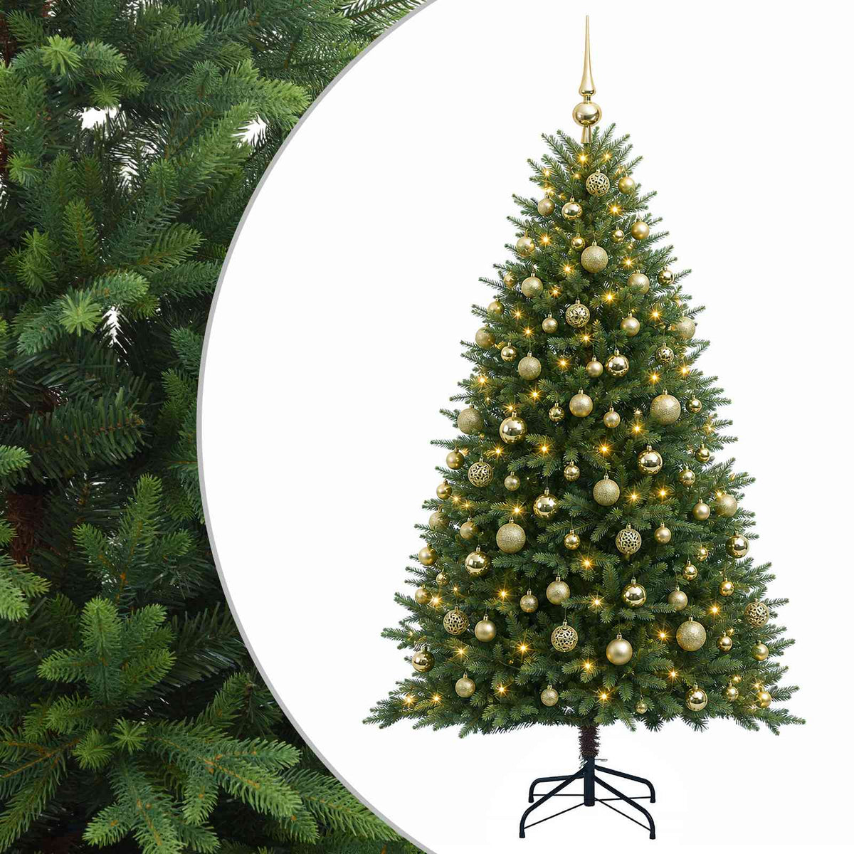 Artificial Christmas Tree with Bauble 180 cm 300 LEDs