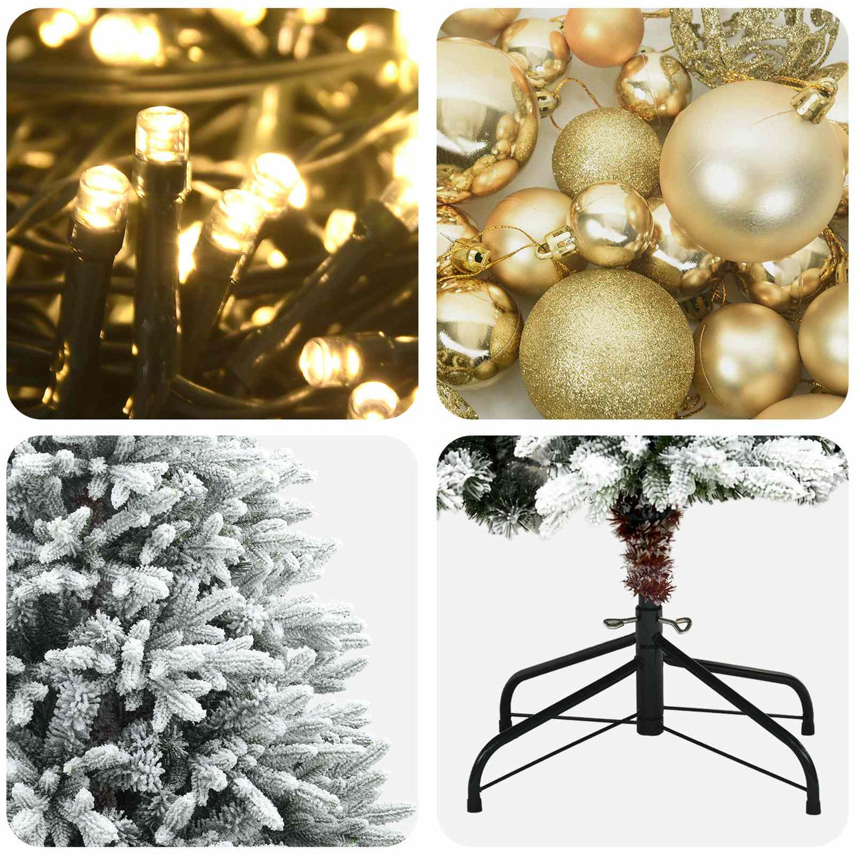Artificial Christmas Tree with Bauble 180 cm 300 LEDs