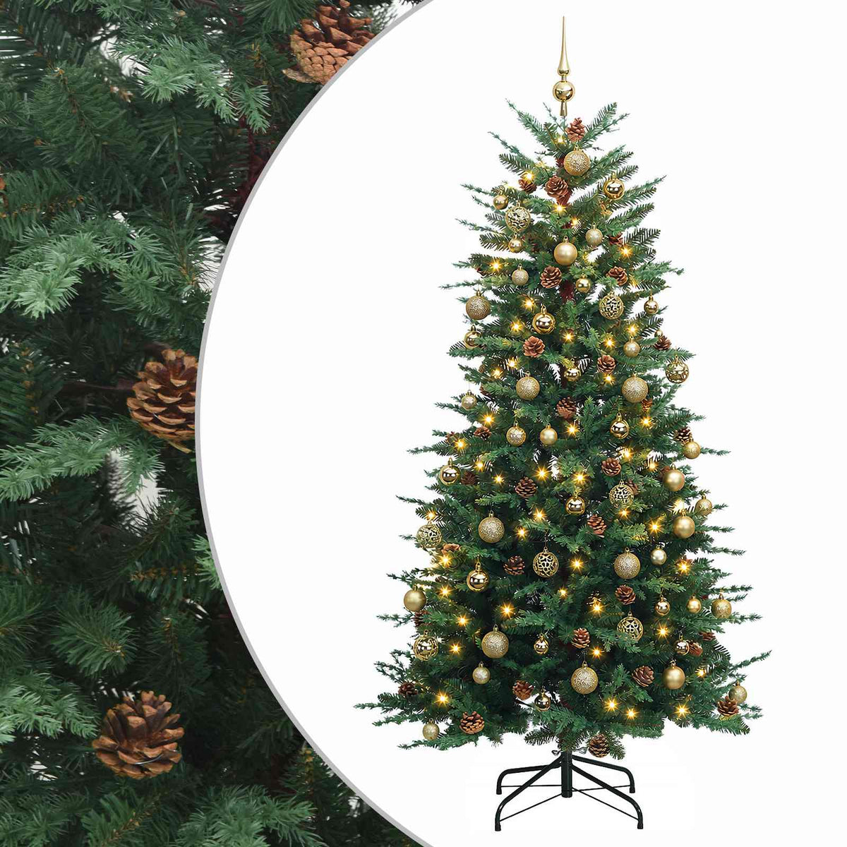 Artificial Christmas Tree with Bauble 210 cm 300 LEDs