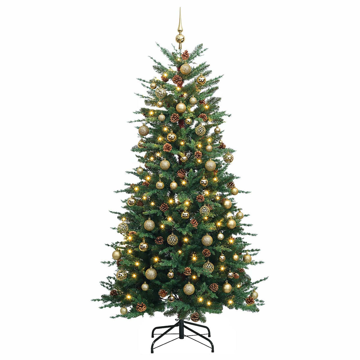 Artificial Christmas Tree with Bauble 210 cm 300 LEDs