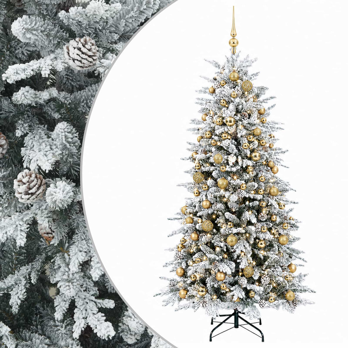 Artificial Christmas Tree with Bauble 210 cm 300 LEDs