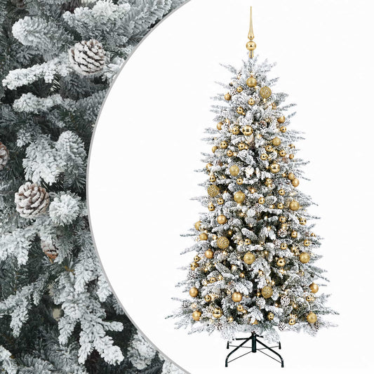 Artificial Christmas Tree with Bauble 210 cm 300 LEDs