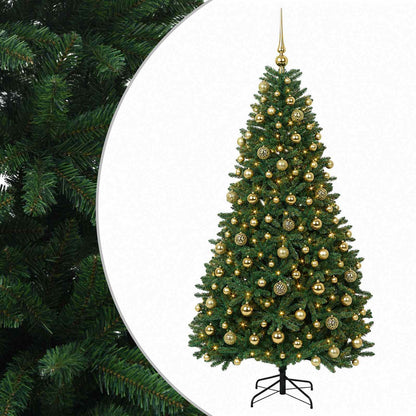 Artificial Christmas Tree Mid-green with Bauble 180 cm 300 LEDs