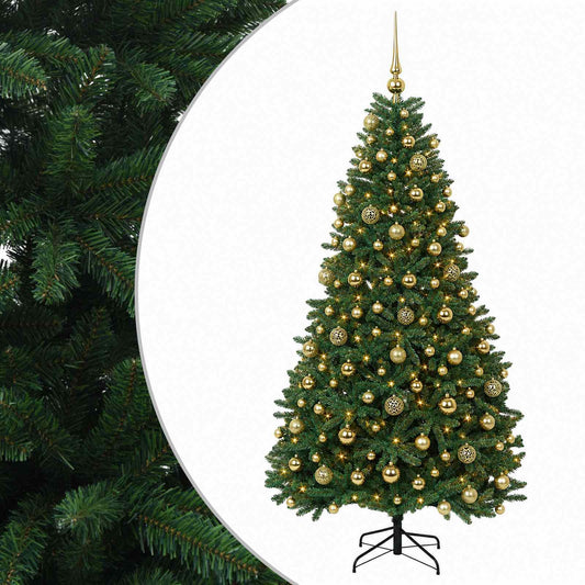 Artificial Christmas Tree Mid-green with Ornament 180 cm
