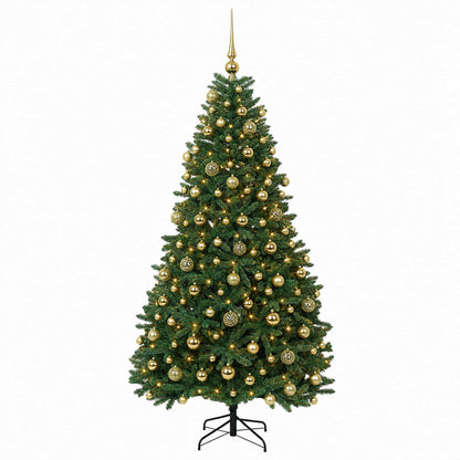 Artificial Christmas Tree Mid-green with Bauble 240 cm 300 LEDs