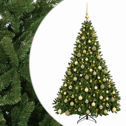 Artificial Christmas Tree Light Green with Baubles 240 cm