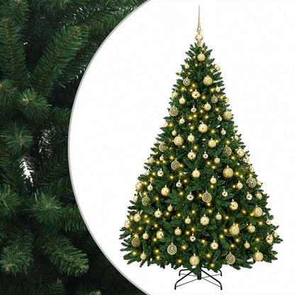 Artificial Christmas Tree Mid-green with Ornament 210 cm