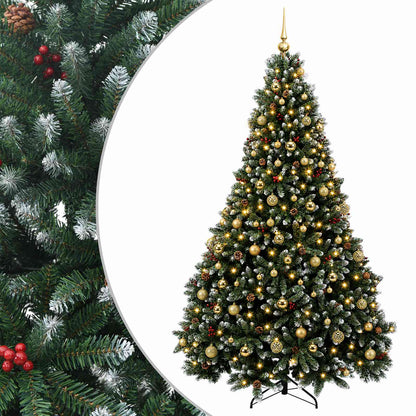 Artificial Christmas Tree Green with Baubles 180 cm 300 LEDs