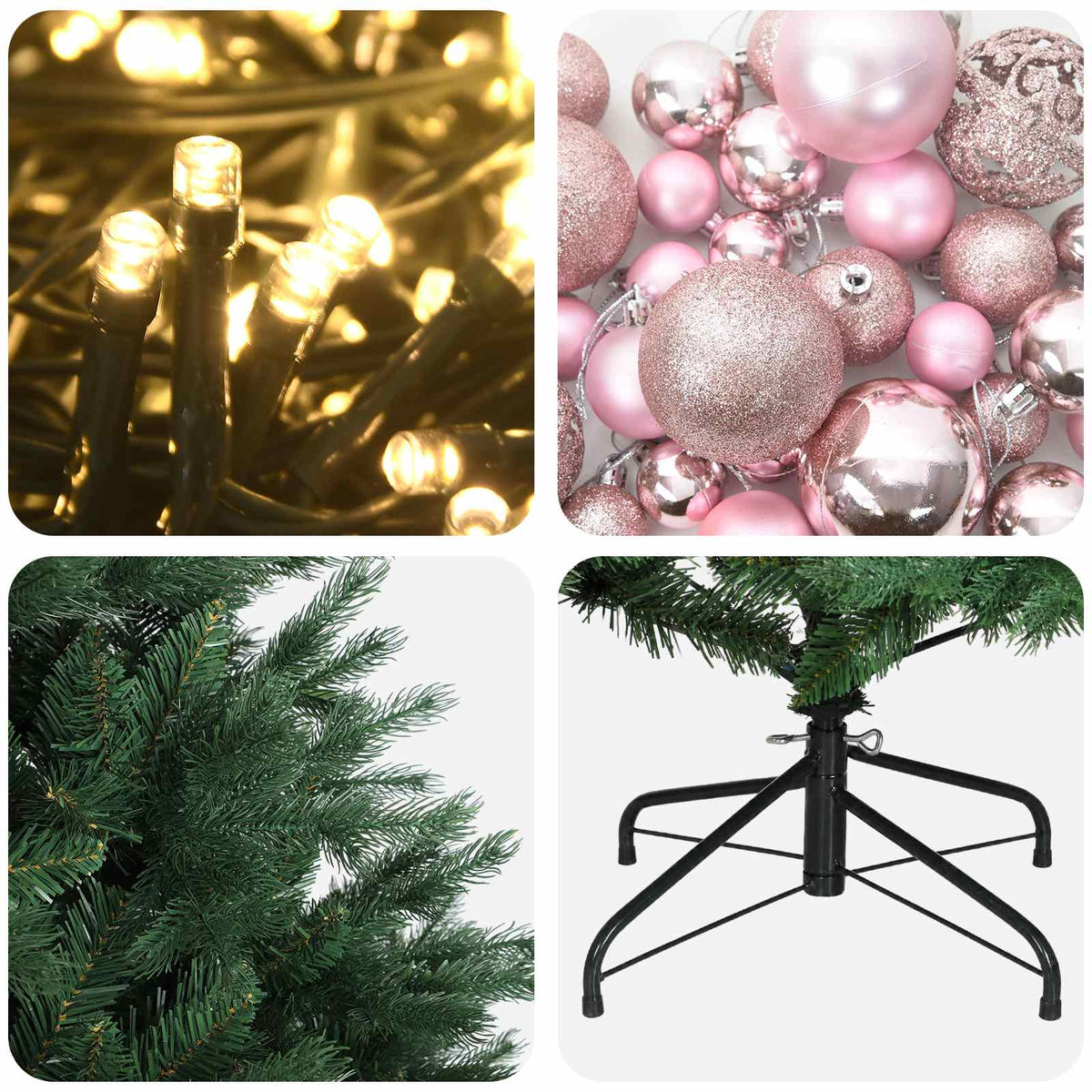 Artificial Christmas Tree with Bauble 180 cm 300 LEDs