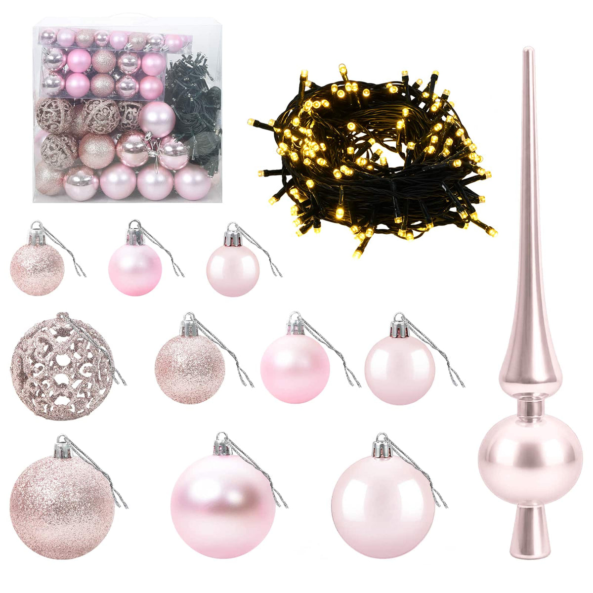 Artificial Christmas Tree with Bauble 180 cm 300 LEDs