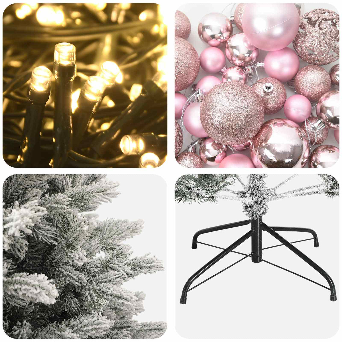Artificial Christmas Tree with Bauble 240 cm 300 LEDs