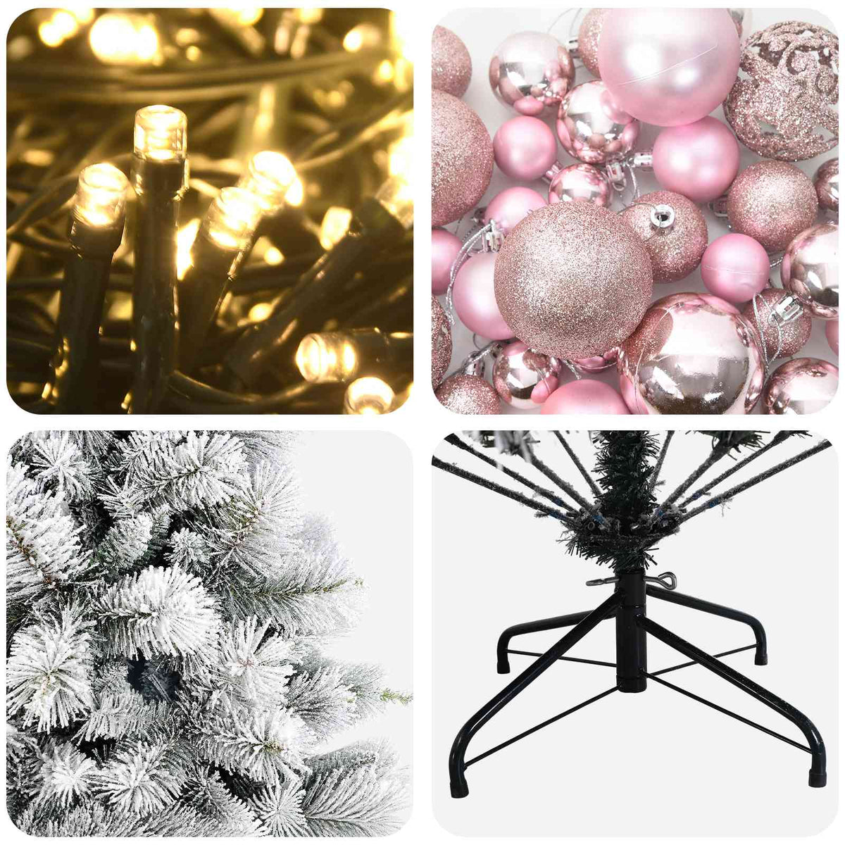 Artificial Christmas Tree with Bauble 180 cm 300 LEDs