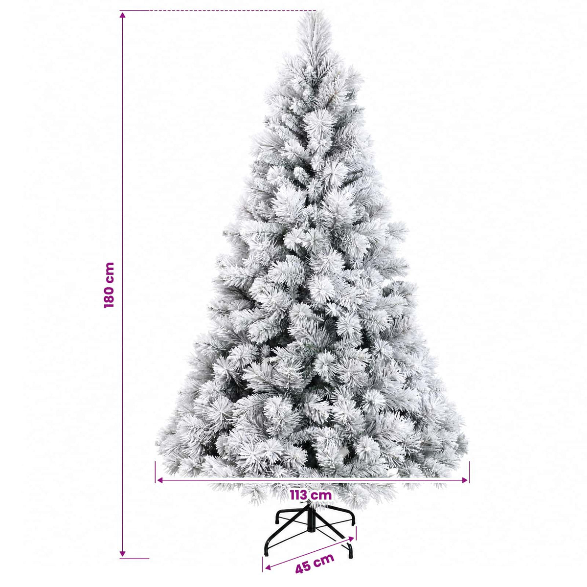 Artificial Christmas Tree with Bauble 180 cm 300 LEDs