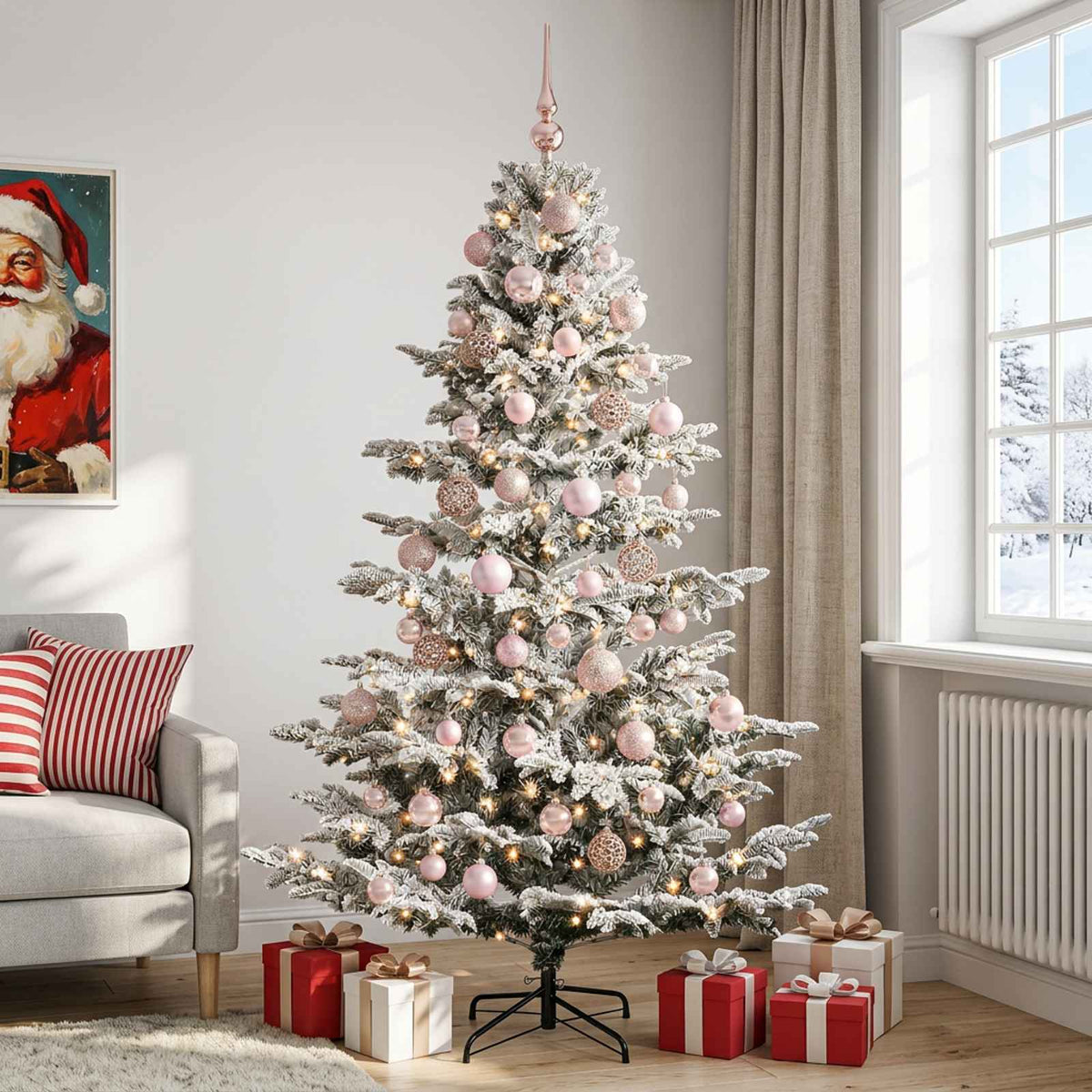 Artificial Christmas Tree with Bauble 240 cm 300 LEDs