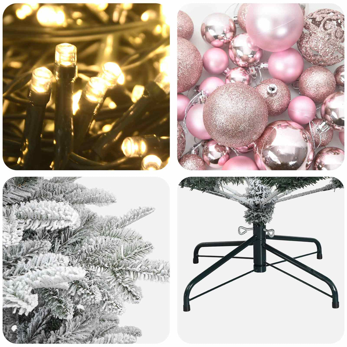 Artificial Christmas Tree with Bauble 180 cm 300 LEDs