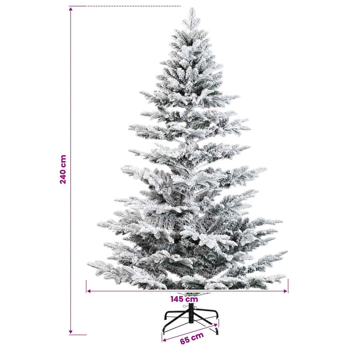 Artificial Christmas Tree with Bauble 240 cm 300 LEDs