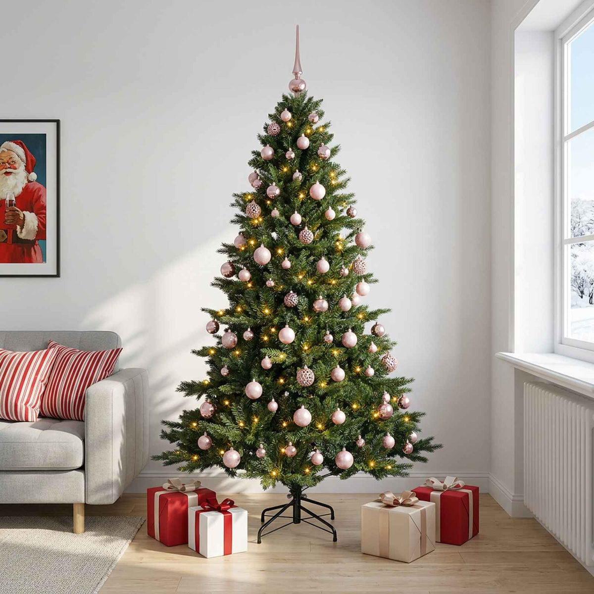 Artificial Christmas Tree with Bauble 180 cm 300 LEDs