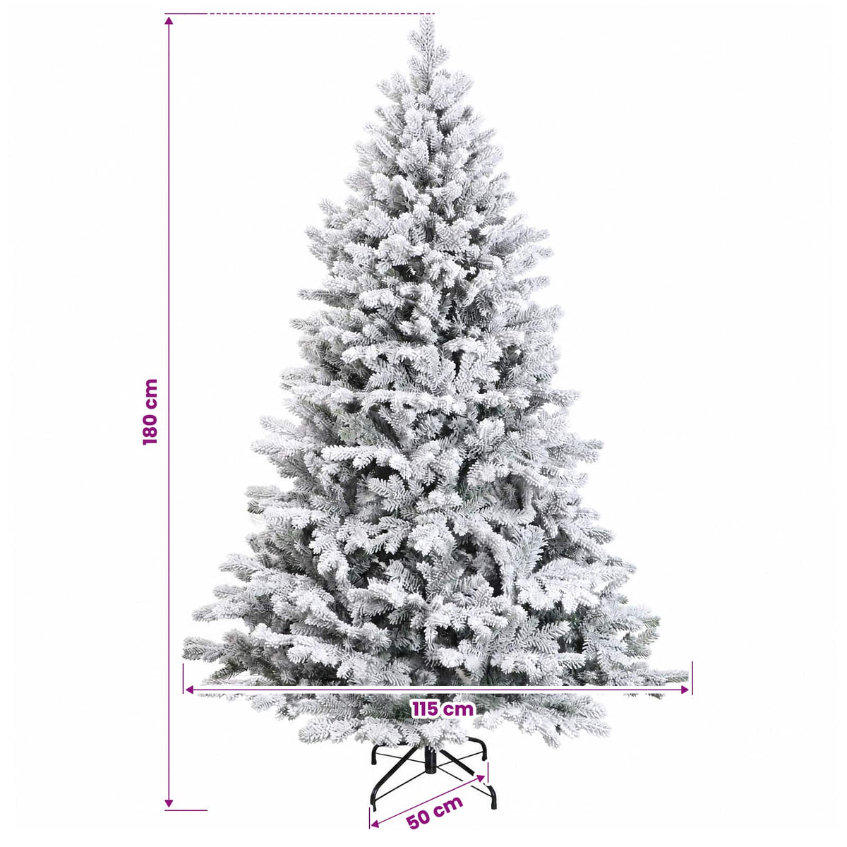 Artificial Christmas Tree with Bauble 180 cm 300 LEDs