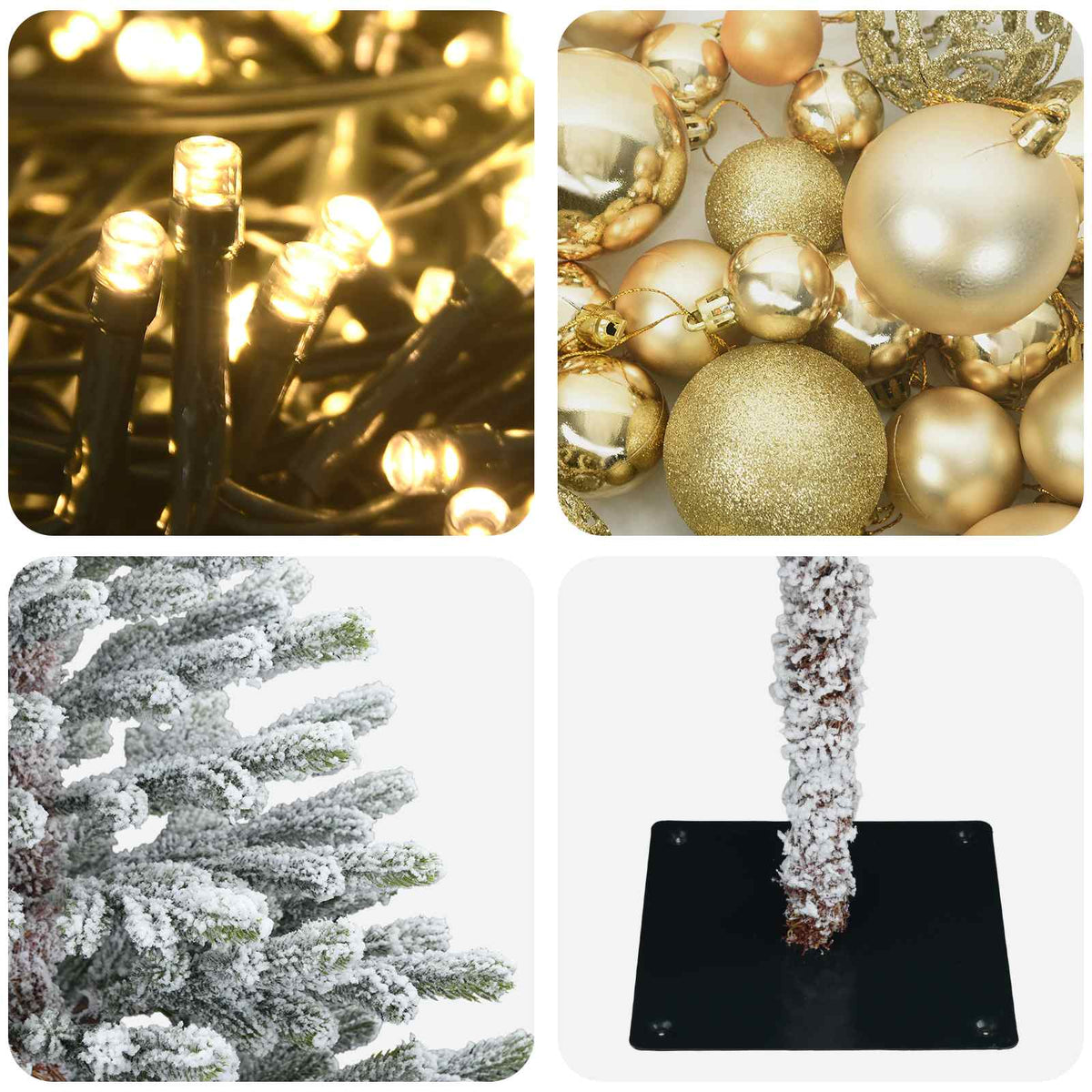 Artificial Christmas Tree with Bauble 210 cm 300 LEDs