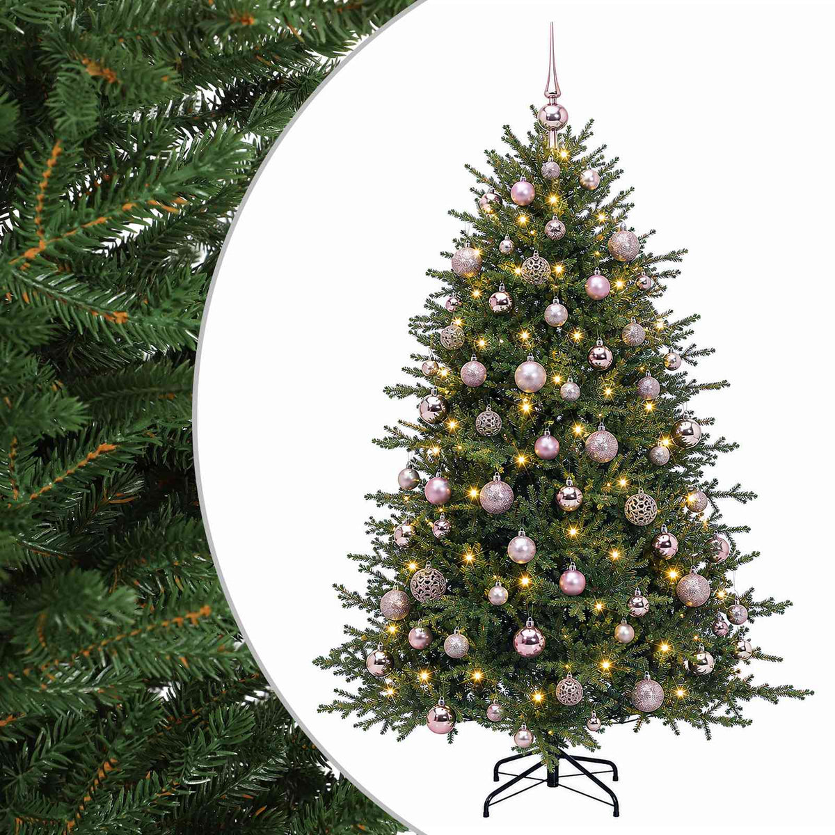 Artificial Christmas Tree with Bauble 210 cm 300 LEDs