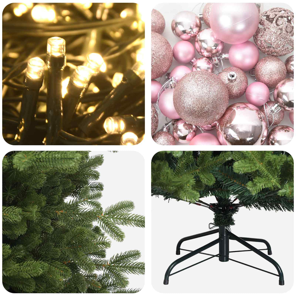 Artificial Christmas Tree with Bauble 240 cm 300 LEDs