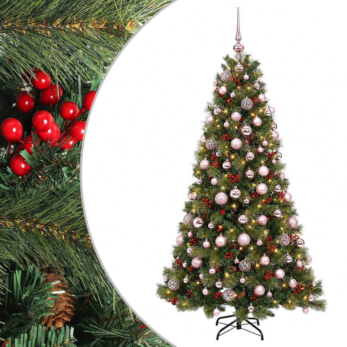 Artificial Christmas Tree with Bauble 180 cm 300 LEDs
