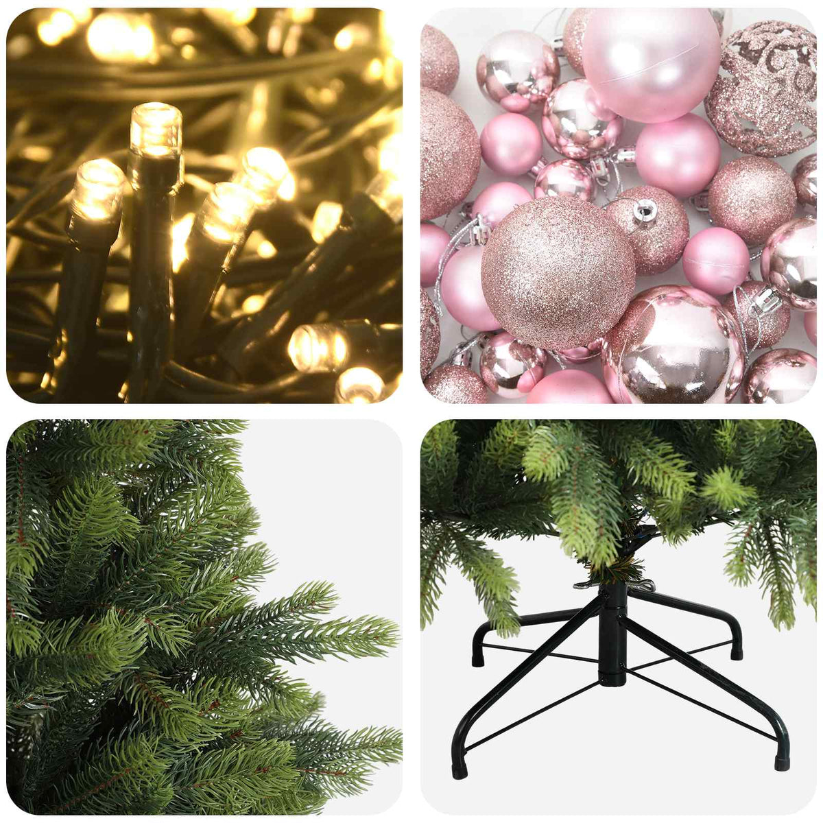 Artificial Christmas Tree with Bauble 240 cm 300 LEDs