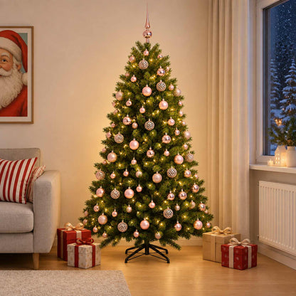 Artificial Christmas Tree with Bauble 210 cm 300 LEDs