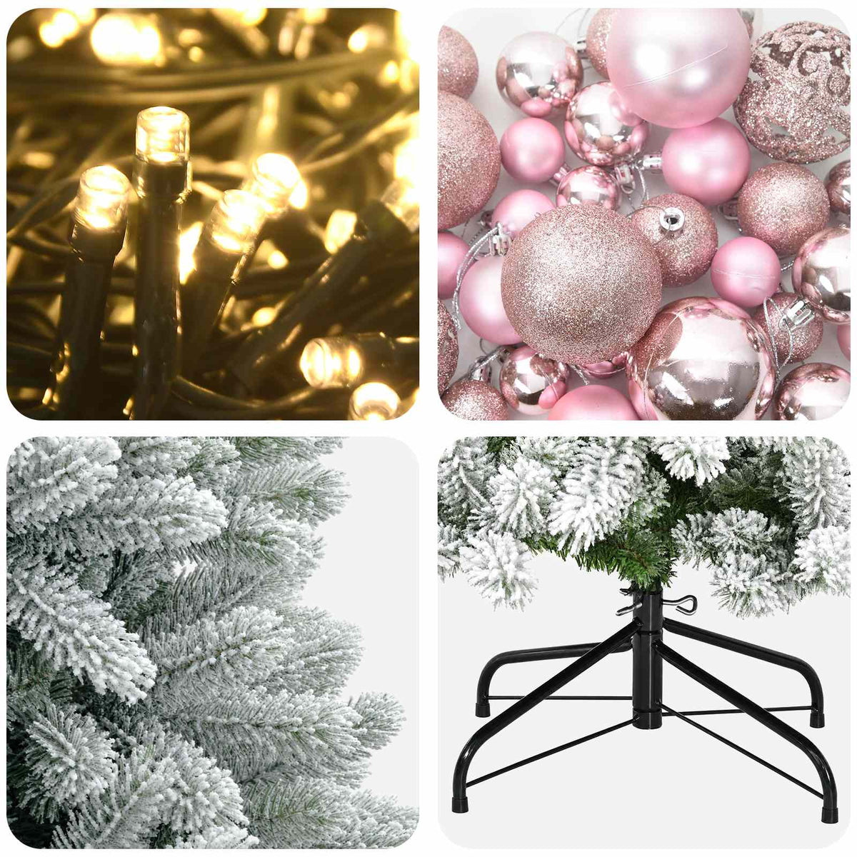 Artificial Christmas Tree with Bauble 210 cm 300 LEDs