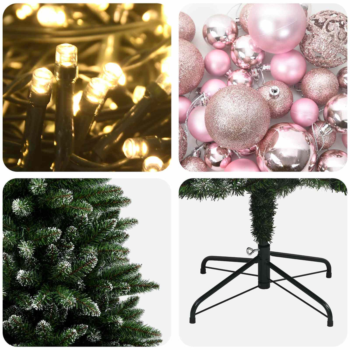 Artificial Christmas Tree with Bauble 180 cm 300 LEDs