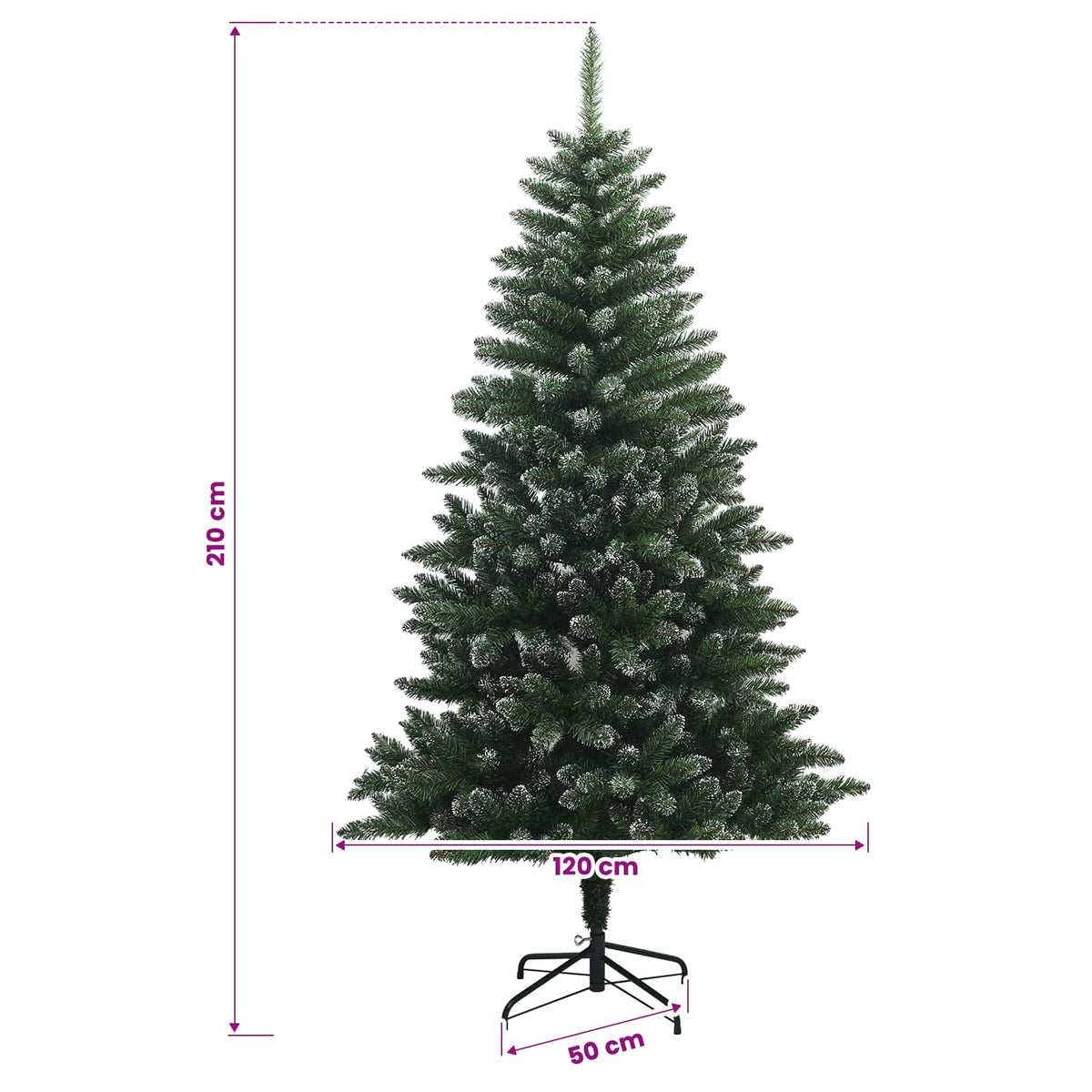 Artificial Christmas Tree with Bauble 210 cm 300 LEDs