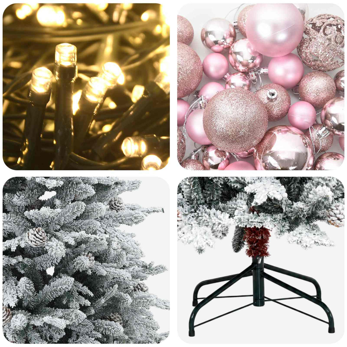 Artificial Christmas Tree with Bauble 210 cm 300 LEDs