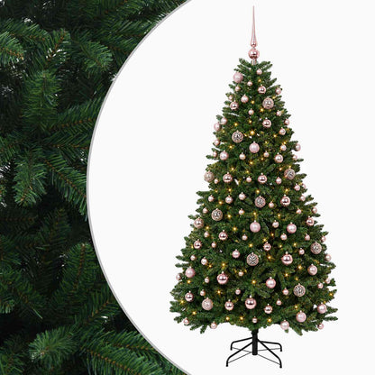 Artificial Christmas Tree Mid-green with Bauble 240 cm 300 LEDs