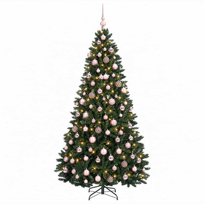 Artificial Christmas Tree Dark Green with Bauble 240 cm