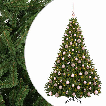 Light Green Artificial Christmas Tree with Bauble 210 cm