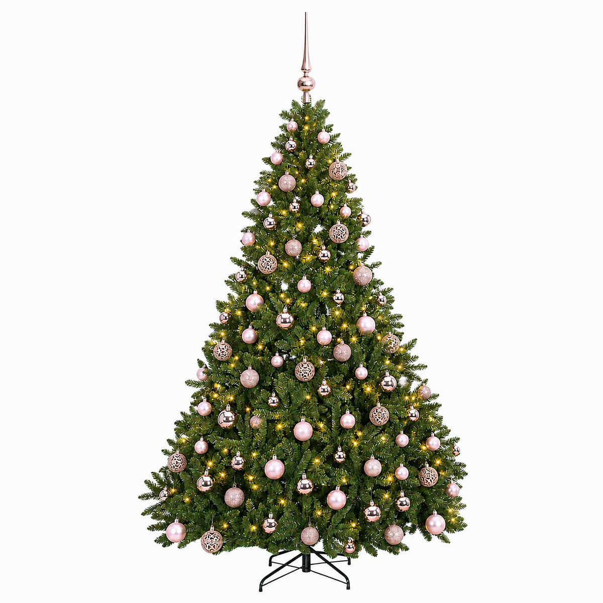 Light Green Artificial Christmas Tree with Bauble 210 cm