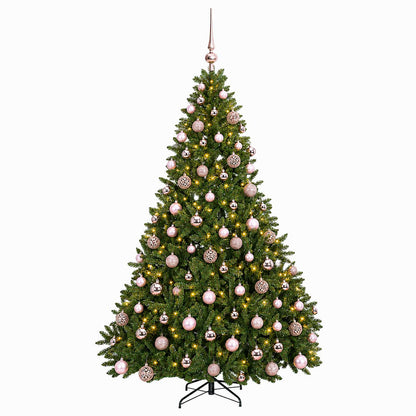 Light Green Artificial Christmas Tree with Bauble 210 cm