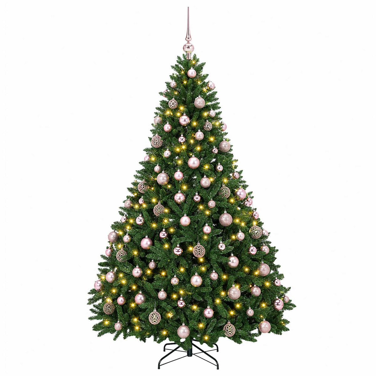 Artificial Christmas Tree Mid-green with Bauble 180 cm 300 LEDs