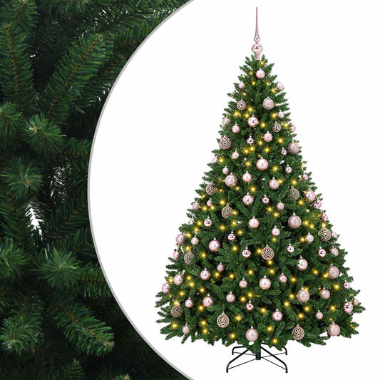 Artificial Christmas Tree Mid-green with Ornament 240 cm