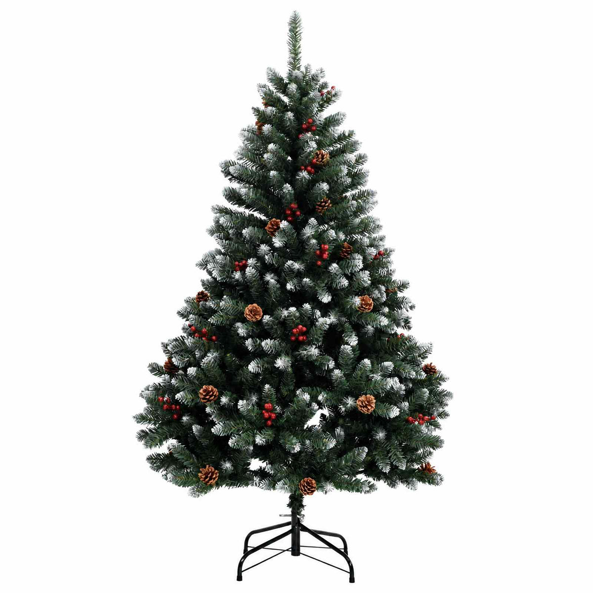 Artificial Christmas Tree Green with Baubles 180 cm 300 LEDs