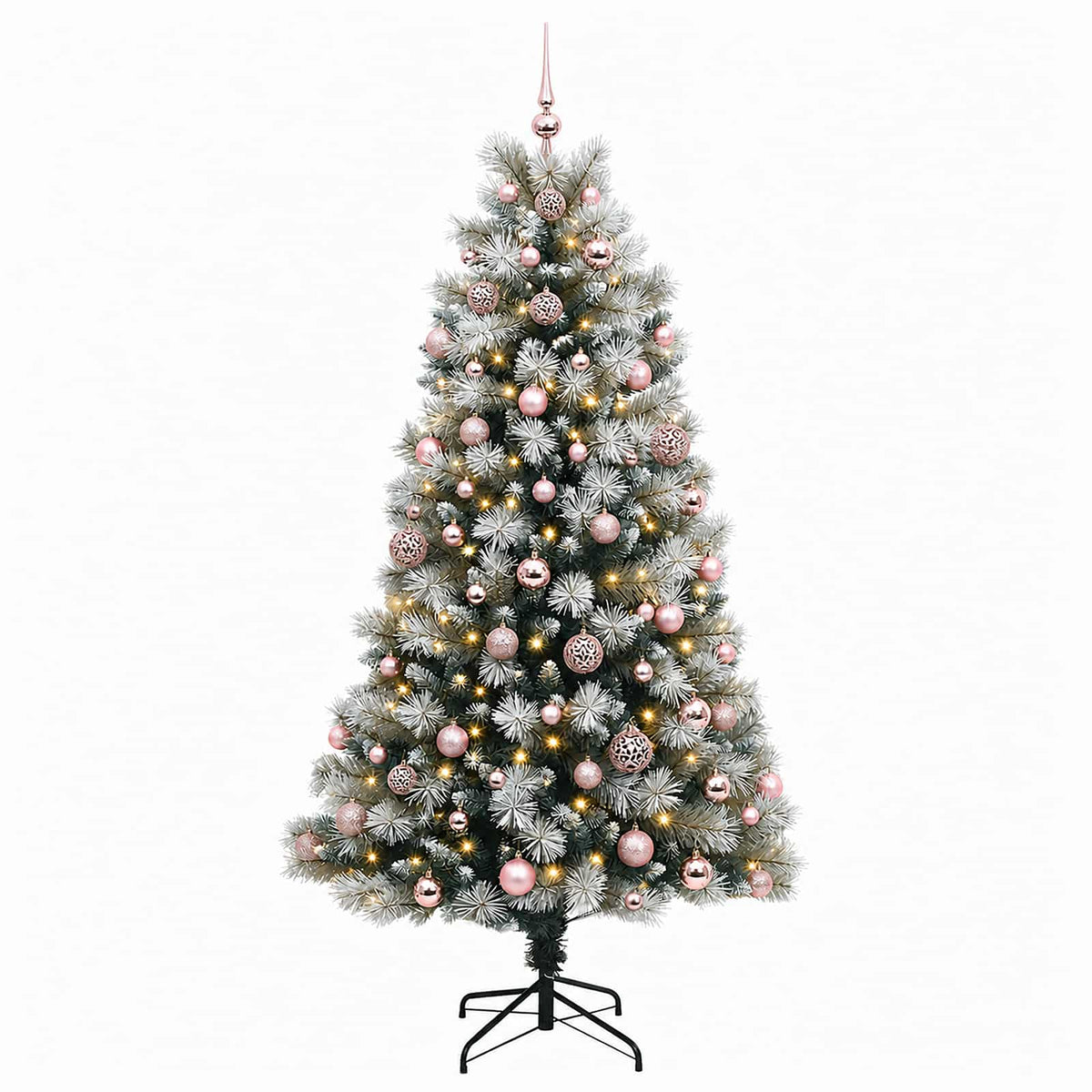 Artificial Hinged Christmas Tree with Baubles 240 cm 300 LEDs