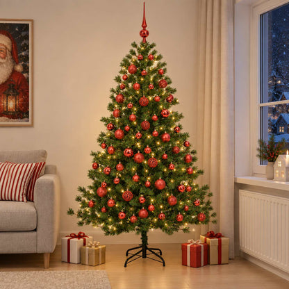 Artificial Christmas Tree with Bauble 240 cm 300 LEDs