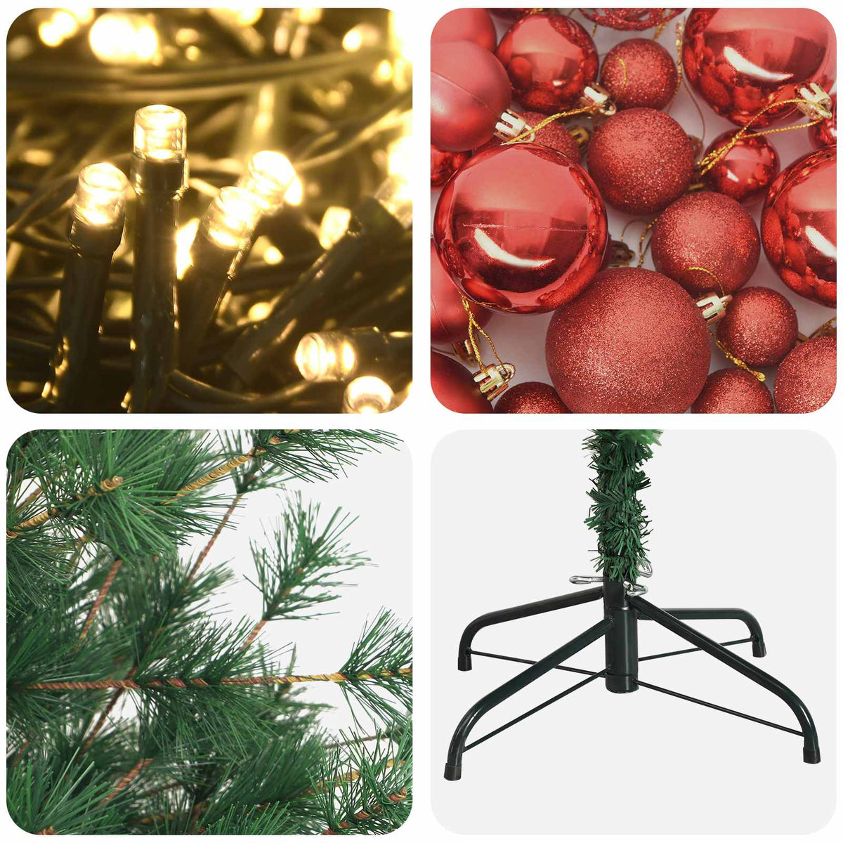 Artificial Christmas Tree with Bauble 240 cm 300 LEDs