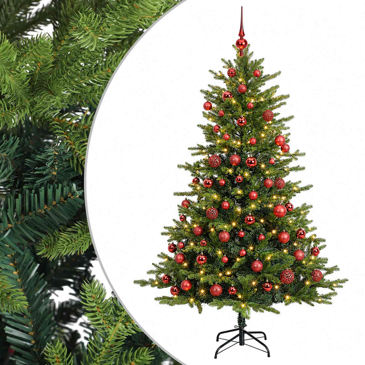 Artificial Christmas Tree with Bauble 210 cm 300 LEDs