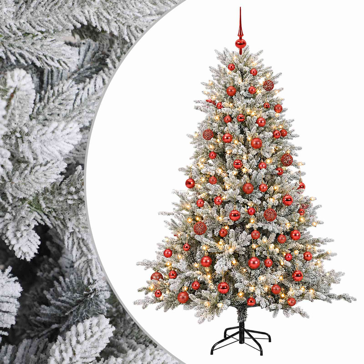 Artificial Christmas Tree with Bauble 210 cm 300 LEDs