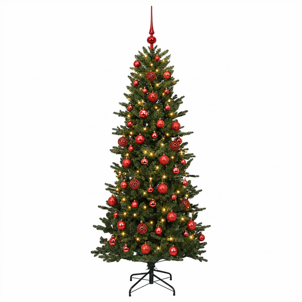 Artificial Christmas Tree with Bauble 210 cm 300 LEDs